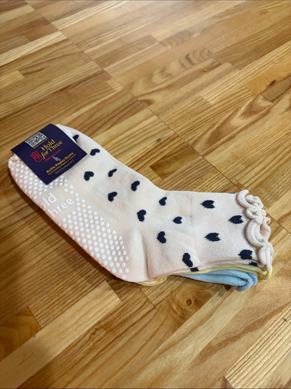 Women's ruffle pilates socks - 3 pair
